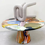 Дизайнерский журнальный стол с цветным орнаментом Unyly варинант исполнения - 1 | Loft Concept в Красноярске