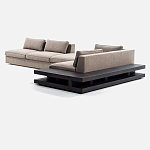 Современный модульный диван Zartаrn с приставным деревянным столиком варинант исполнения - 2 | Loft Concept в Красноярске