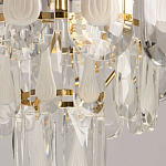 Люстра многоярусная с овальными прозрачными подвесками 28 см Harmonica варинант исполнения - 8 | Loft Concept в Красноярске