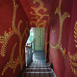 Обои с вышивкой ручной работы Fyodor Original colourway on Merlot linen варинант исполнения - 1 | Loft Concept в Красноярске