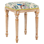 Банкетка одноместная из массива бука с цветочным принтом Beige Chinoiserie Garden Banquette варинант исполнения - 1 | Loft Concept в Красноярске