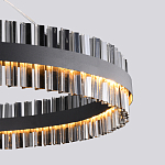 Люстра кольцевая чёрного цвета с вертикальными стеклянными элементами Ring Horizontal варинант исполнения - 1 | Loft Concept в Красноярске