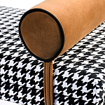 Банкетка Banquette PIED DE POULE Orange с принтом гусиная лапка Оранжевые валики варинант исполнения - 2 | Loft Concept в Красноярске