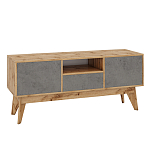 ТВ-тумба с фасадом цвета серый бетон Grace of Furniture  варинант исполнения - 2 | Loft Concept в Красноярске