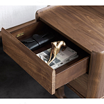 Прикроватный деревянный столик с 2-мя ящиками Moon Walnut Furniture варинант исполнения - 10 | Loft Concept в Красноярске