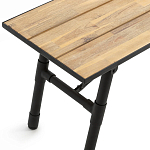 Скамья с сиденьем из массива акации Damon Industrial Wooden Bench варинант исполнения - 2 | Loft Concept в Красноярске