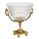 Чаша из рельефного стекла прозрачного цвета на бронзовой подставке Eden Garden варинант исполнения - 1 | Loft Concept в Красноярске