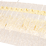 Люстра подвесная овальная с рельефными стеклянными панелями и золотым металлическим каркасом Textured Glass Chandelier варинант исполнения - 4 | Loft Concept в Красноярске