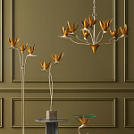 Люстра с плафонами в виде цветов Golden Bird of Paradise варинант исполнения - 5 | Loft Concept в Красноярске