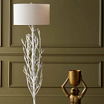 Торшер белый с цилиндрическим абажуром и каркасом в виде дерева Branched Tree варинант исполнения - 4 | Loft Concept в Красноярске