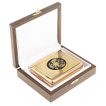 Портсигар на 20 сигарет с гравировкой Герба России в подарочной коробке Metal Cigarettes Cases варинант исполнения - 2 | Loft Concept в Красноярске