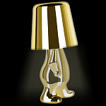 Настольная лампа фигурная золотого цвета с гладким абажуром Высота 19 см Sophia варинант исполнения - 5 | Loft Concept в Красноярске