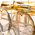 Люстра с круглыми стеклянными подвесками Cardiel Amber Glass Chandelier варинант исполнения - 5 | Loft Concept в Красноярске