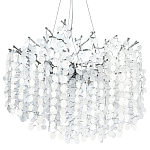 Люстра с круглыми хрустальными подвесками Fairytree Chrome Crystal Branches Chandelier 10 варинант исполнения - 1 | Loft Concept в Красноярске
