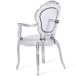 Прозрачный стул с подлокотниками LOUIS GHOST CHAIR Grey варинант исполнения - 8 | Loft Concept в Красноярске