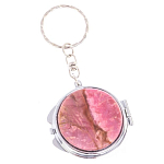 Зеркало брелок складное двухстороннее из натурального камня Родонит Stone Mirrors варинант исполнения - 5 | Loft Concept в Красноярске