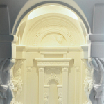 Встраиваемый в стену гипсовый светильник под покраску с колоннами и арками в античном стиле Antiquity Athena варинант исполнения - 11 | Loft Concept в Красноярске