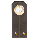 Часы погон подарочные настольные Авиация ВМФ из натурального камня Змеевик Military Clock варинант исполнения - 1 | Loft Concept в Красноярске