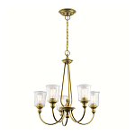 Люстра с прозрачными плафонами из пузырчатого стекла Kichler варинант исполнения - 10 | Loft Concept в Красноярске