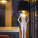 Лампа MANNEQUIN LAMP с абажуром созерцание силуэта варинант исполнения - 3 | Loft Concept в Красноярске