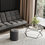 Пуф Three Gray в ткани букле серого цвета варинант исполнения - 4 | Loft Concept в Красноярске