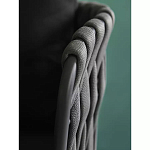 Стул мягкий с декором в виде плетеных лент на спинке и подлокотниках Semicircular Chair Decorated with Ribbons варинант исполнения - 7 | Loft Concept в Красноярске