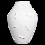 Декоративная ваза белая керамическая с абстрактным объемным декором Molecule Collection варинант исполнения - 1 | Loft Concept в Красноярске
