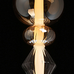 Подвесной светильник с вертикальной композицией из прозрачных и янтарных стеклянных шаров и ромбов Gabriel Scott Luna варинант исполнения - 5 | Loft Concept в Красноярске