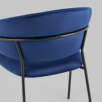 Стул в велюре синего цвета Horizon варинант исполнения - 6 | Loft Concept в Красноярске
