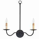 Бра настенное черное с 2-мя лампами Candle Sleeves варинант исполнения - 3 | Loft Concept в Красноярске