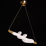 Люстра горизонтальная с волнистым белым плафоном Golden Swirl варинант исполнения - 4 | Loft Concept в Красноярске