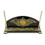 Настольный письменный набор из змеевика с гербом РФ Successful Leader варинант исполнения - 1 | Loft Concept в Красноярске