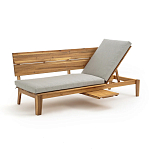 Садовый диван-трансофрмер Kate серый варинант исполнения - 7 | Loft Concept в Красноярске