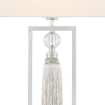 Настольная лампа с прямоугольным тканевым абажуром на белом мраморном основании Silver Threads варинант исполнения - 1 | Loft Concept в Красноярске