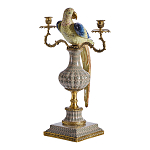 Подсвечникв образе попугая из фарфора с бронзовыми элементами Eden Garden варинант исполнения - 4 | Loft Concept в Красноярске