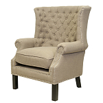 Кресло Charlie Armchair brown flax варинант исполнения - 3 | Loft Concept в Красноярске