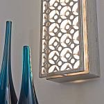 Бра прямоугольное в серебрянном цвете с ажурной решеткой Feiss варинант исполнения - 6 | Loft Concept в Красноярске