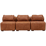 Кожаное модульное кресло коричневое без подлокотников с подушкой Coul Leather Modular Armchair варинант исполнения - 4 | Loft Concept в Красноярске