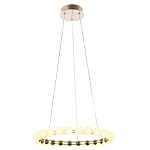 Люстра светодиодная кольцевая с круглыми плафонами белого цвета PEARLS Suspension 48 варинант исполнения - 4 | Loft Concept в Красноярске