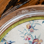 Барный стул из массива бука с изображением птиц и цветов  Beige Green Chinoiserie Garden Chair варинант исполнения - 3 | Loft Concept в Красноярске