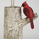 Настольная лампа с тканевым абажуром и основанием в виде птицы на дереве Simurq варинант исполнения - 4 | Loft Concept в Красноярске