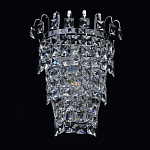 Бра настенное цвета хром с прозрачными квадратными хрустальными подвесками Crystal Regena варинант исполнения - 3 | Loft Concept в Красноярске