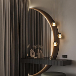 Подвесной светильник с рифлёным плафоном в форме шара Ripple Glow варинант исполнения - 5 | Loft Concept в Красноярске