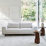 Приставной столик из массива дерева Walnut Triple варинант исполнения - 9 | Loft Concept в Красноярске