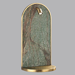 Настенный светильник зеленого цвета с бронзовой рамкой овальной формы с полкой Herbarium  варинант исполнения - 4 | Loft Concept в Красноярске