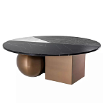 Дизайнерский журнальный стол с круглой столешницей на 3-х геометрических ножках Lehumod варинант исполнения - 5 | Loft Concept в Красноярске