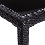 Обеденный комплект из искуственного ротанга Vintara черный варинант исполнения - 9 | Loft Concept в Красноярске