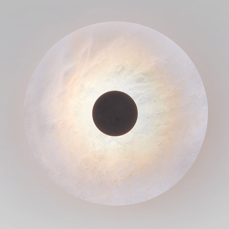 Бра светодиодный с мраморным рассеивателем черный  Черный Белый Мрамор Bianco в Красноярске | Loft Concept 