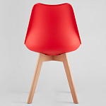 Стул с основой из пластика и мягким сиденьем Arvika Red варинант исполнения - 4 | Loft Concept в Красноярске