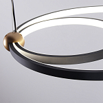 Люстра подвесная светодиодная черный металл Ring Horizontal варинант исполнения - 5 | Loft Concept в Красноярске